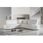 Canapé d'angle en cuir italien 6 places CHESTON, blanc Canapé d'angle en cuir italien 6 places CHESTON, blanc