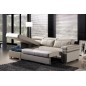 -Canapé d'angle convertible en cuir buffle italien 5 places, ALLURE, beige, angle gauche -Canapé d'angle convertible en cuir buffle italien 5 places, ALLURE, beige, angle gauche