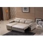 -Canapé d'angle convertible en cuir buffle italien 5 places, ALLURE, beige, angle gauche -Canapé d'angle convertible en cuir buffle italien 5 places, ALLURE, beige, angle gauche