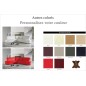 Canapé d'angle en cuir italien 6 places CHESTON, couleur personnalisée