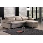 Canapé d'angle convertible cuir buffle italien 5 places, ALLURE, beige, angle droit Canapé d'angle convertible cuir buffle italien 5 places, ALLURE, beige, angle droit