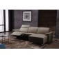 Canapé d'angle relax en cuir de buffle italien de luxe 5 places BRIO, moka, angle droit Canapé d'angle relax en cuir de buffle italien de luxe 5 places BRIO, moka, angle droit