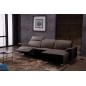 Canapé d'angle relax en cuir de buffle italien de luxe 5 places BRIO, chocolat, angle droit Canapé d'angle relax en cuir de buffle italien de luxe 5 places BRIO, chocolat, angle droit