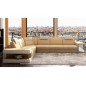 Canapé d'angle en cuir italien 6/7 places JOHN, beige/blanc, angle gauche Canapé d'angle en cuir italien 6/7 places JOHN, beige/blanc, angle gauche