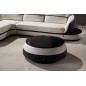 Canapé d'angle cuir Buffle italien 5/6 places GENEVE, table offerte, gris clair et gris foncé, angle gauche Canapé d'angle cuir Buffle italien 5/6 places GENEVE, table offerte, gris clair et gris foncé, angle gauche