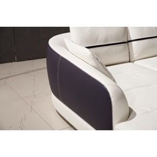 Canapé d'angle cuir Buffle italien 5/6 places GENEVE, table offerte, couleur personnalisée, angle gauche