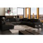 Canapé d'angle en cuir italien 7/8 places HOUSTON, noir, angle droit Canapé d'angle en cuir italien 7/8 places HOUSTON, noir, angle droit