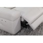 - Canapé d'angle double relax en cuir de buffle italien 5 places BiRELAX, blanc, angle gauche - Canapé d'angle double relax en cuir de buffle italien 5 places BiRELAX, blanc, angle gauche