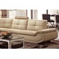 - Canapé d'angle en cuir buffle italien de luxe 6/7 places BELLALIGNA, beige, angle gauche - Canapé d'angle en cuir buffle italien de luxe 6/7 places BELLALIGNA, beige, angle gauche