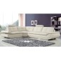 - Canapé d'angle en cuir buffle italien de luxe 6/7 places BELLALIGNA, blanc, angle gauche - Canapé d'angle en cuir buffle italien de luxe 6/7 places BELLALIGNA, blanc, angle gauche