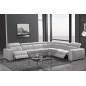 Canapé d'angle double relax en cuir de buffle italien de luxe 7/8 places MAXIRELAX, blanc, angle droit Canapé d'angle double relax en cuir de buffle italien de luxe 7/8 places MAXIRELAX, blanc, angle droit
