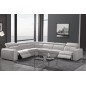 Canapé d'angle double relax cuir de buffle italien de luxe 7/8 places MAXIRELAX, blanc, angle gauche Canapé d'angle double relax cuir de buffle italien de luxe 7/8 places MAXIRELAX, blanc, angle gauche
