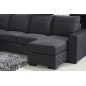 Canapé d'angle en tissu de qualité MODULAR, gris foncé, angle gauche, 6/7 Places Canapé d'angle en tissu de qualité MODULAR, gris foncé, angle gauche, 6/7 Places