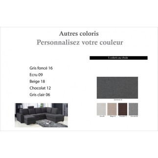 Canapé d'angle en tissu de qualité MODULAR 1, couleur personnalisée, angle droit