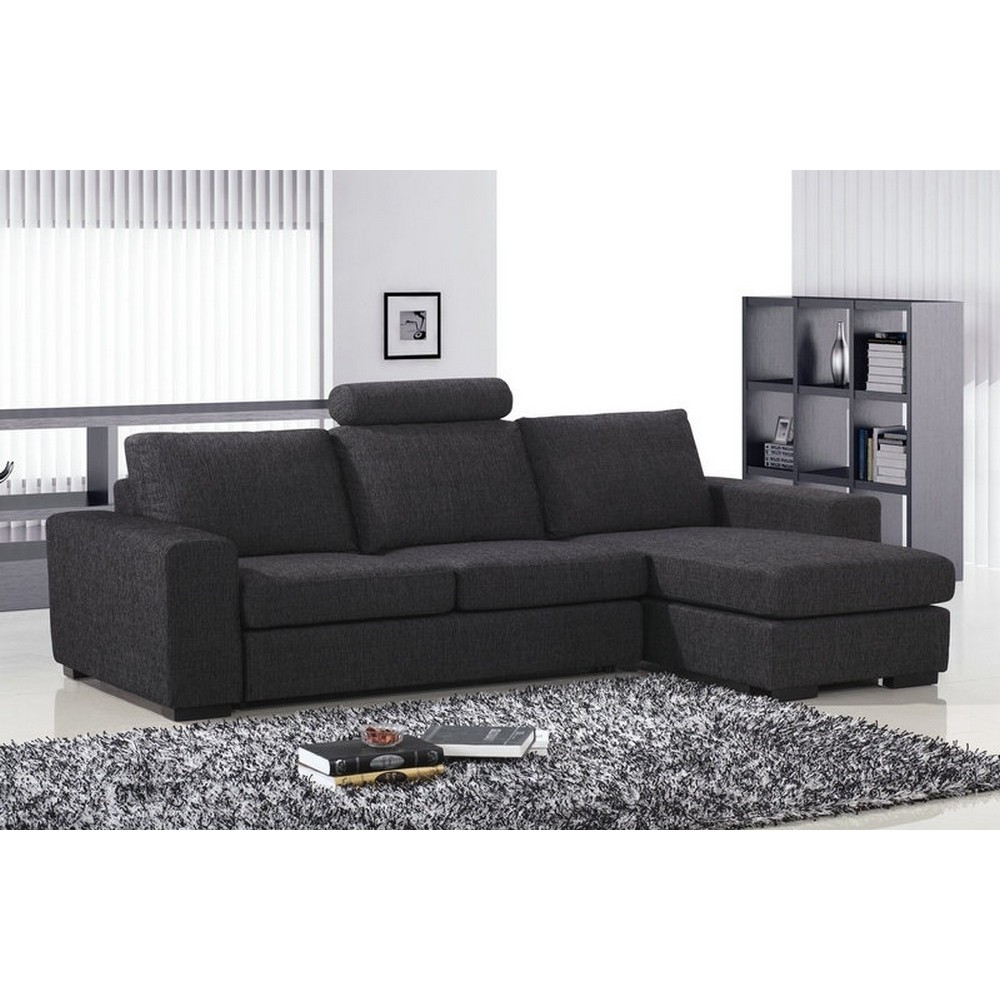 Canapé d'angle en tissu de qualité ZENITH, gris foncé, angle droit, 4/5 places Canapé d'angle en tissu de qualité ZENITH, gris foncé, angle droit, 4/5 places