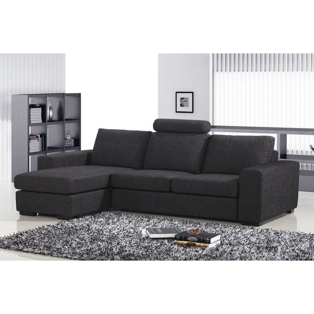 Canapé d'angle en tissu de qualité ZENITH, gris foncé, angle gauche, 4/5 places Canapé d'angle en tissu de qualité ZENITH, gris foncé, angle gauche, 4/5 places