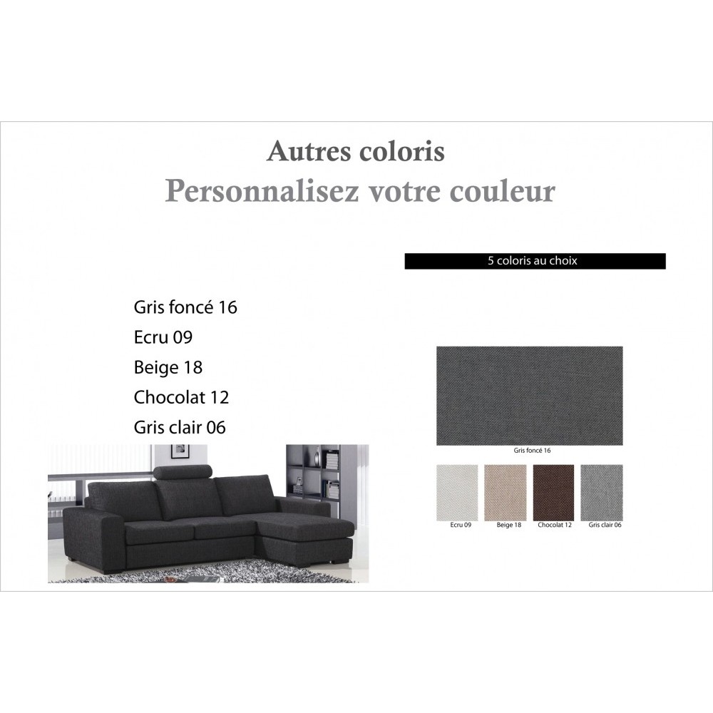 Canapé d'angle en tissu de qualité ZENITH, couleur personnalisée, angle droit, 4/5 places Canapé d'angle en tissu de qualité ZENITH, couleur personnalisée, angle droit, 4/5 places