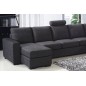 Canapé d'angle en tissu de qualité MIAMI, gris foncé, angle droit, 7/8 places Canapé d'angle en tissu de qualité MIAMI, gris foncé, angle droit, 7/8 places