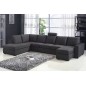 Canapé d'angle en tissu de qualité MIAMI, gris foncé, angle gauche, 7/8 places Canapé d'angle en tissu de qualité MIAMI, gris foncé, angle gauche, 7/8 places