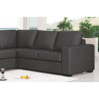 Canapé d'angle en tissu de qualité NILSEN, gris foncé