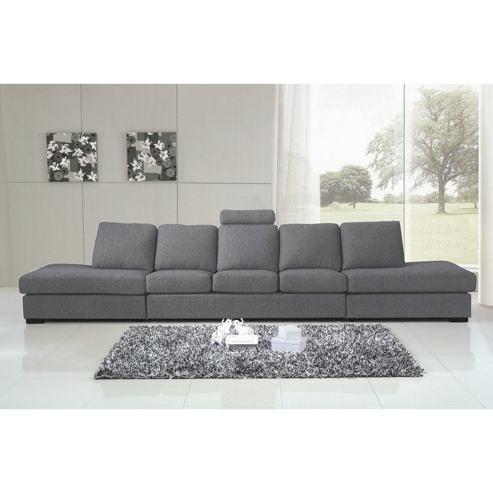 Canapé 7 places en tissu de qualité LIVING, gris clair Canapé 7 places en tissu de qualité LIVING, gris clair