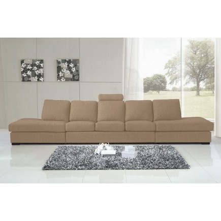 Canapé 7 places en tissu de qualité LIVING, beige
