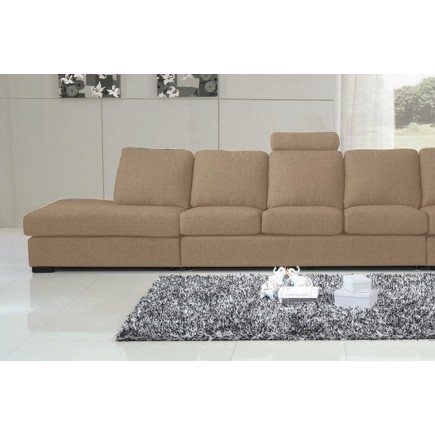 Canapé 7 places en tissu de qualité LIVING, beige