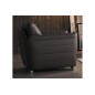 Fauteuil 1 place en cuir italien buffle DANEMARK, chocolat Fauteuil 1 place en cuir italien buffle DANEMARK, chocolat