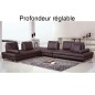 Canapé d'angle en cuir buffle italien de luxe 7/8 places PENTHOUSE, chocolat, angle gauche Canapé d'angle en cuir buffle italien de luxe 7/8 places PENTHOUSE, chocolat, angle gauche