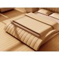Lit design en cuir italien de luxe BELIA, beige, avec 1 chevet Erima inclus, 140x190 Lit design en cuir italien de luxe BELIA, beige, avec 1 chevet Erima inclus, 140x190