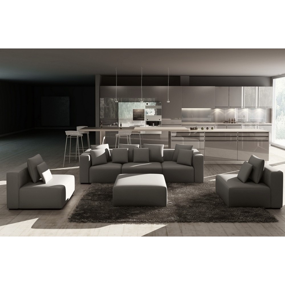 Canapé modulable COMBINO CUIR PRESTIGE LUXE, NOIR Canapé modulable COMBINO CUIR PRESTIGE LUXE, NOIR