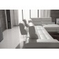 Canapé d'angle en cuir de buffle italien de luxe 6/7 places GIOVANI, blanc, angle droit Canapé d'angle en cuir de buffle italien de luxe 6/7 places GIOVANI, blanc, angle droit