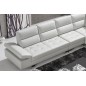 Canapé d'angle en cuir de buffle italien de luxe 6/7 places GIOVANI, blanc, angle droit Canapé d'angle en cuir de buffle italien de luxe 6/7 places GIOVANI, blanc, angle droit