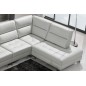 Canapé d'angle en cuir de buffle italien de luxe 6/7 places GIOVANI, blanc, angle droit Canapé d'angle en cuir de buffle italien de luxe 6/7 places GIOVANI, blanc, angle droit