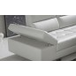 Canapé d'angle en cuir de buffle italien de luxe 6/7 places GIOVANI, blanc, angle droit Canapé d'angle en cuir de buffle italien de luxe 6/7 places GIOVANI, blanc, angle droit