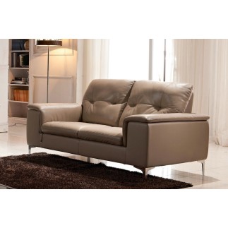 Canapé 3 places en cuir italien buffle LUIGI, beige