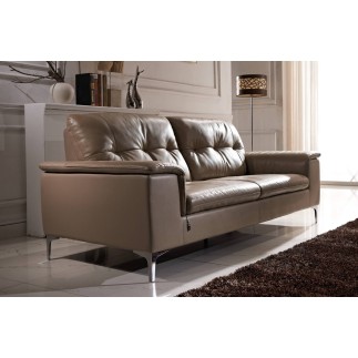 Canapé 3 places en cuir italien buffle LUIGI, beige