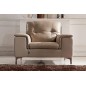 Fauteuil 1 place en cuir italien buffle LUIGI, beige Fauteuil 1 place en cuir italien buffle LUIGI, beige