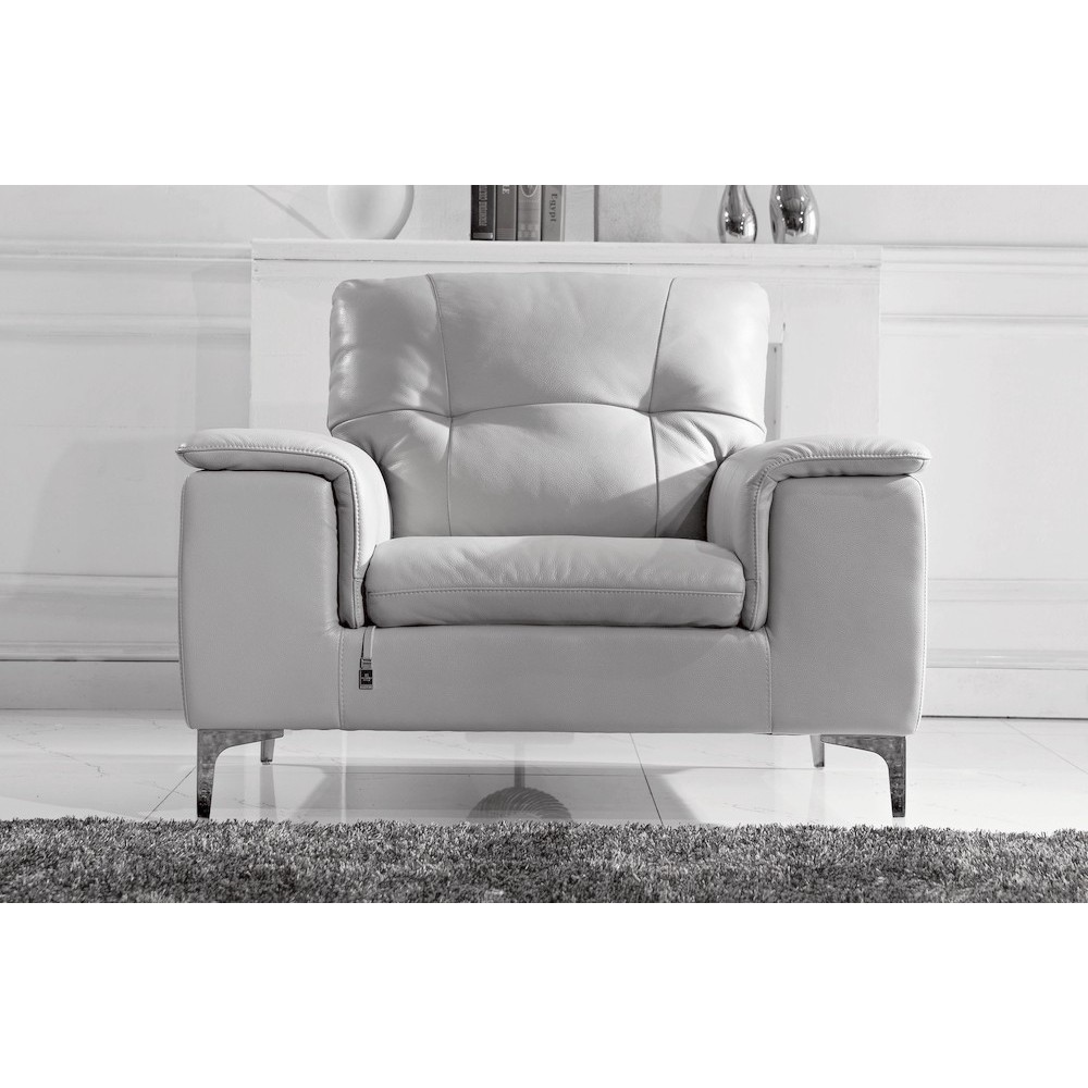 Fauteuil 1 place en cuir italien buffle LUIGI, blanc Fauteuil 1 place en cuir italien buffle LUIGI, blanc