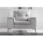 Fauteuil 1 place en cuir italien buffle LUIGI, blanc Fauteuil 1 place en cuir italien buffle LUIGI, blanc