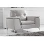 Fauteuil 1 place en cuir italien buffle LUIGI, blanc Fauteuil 1 place en cuir italien buffle LUIGI, blanc