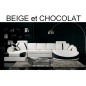 Canapé d'angle NAPLES IV en cuir haut de gamme italien vachette Vénésetti Cuir supérieur luxe Beige 0325 Chocolat N°505 Angle id