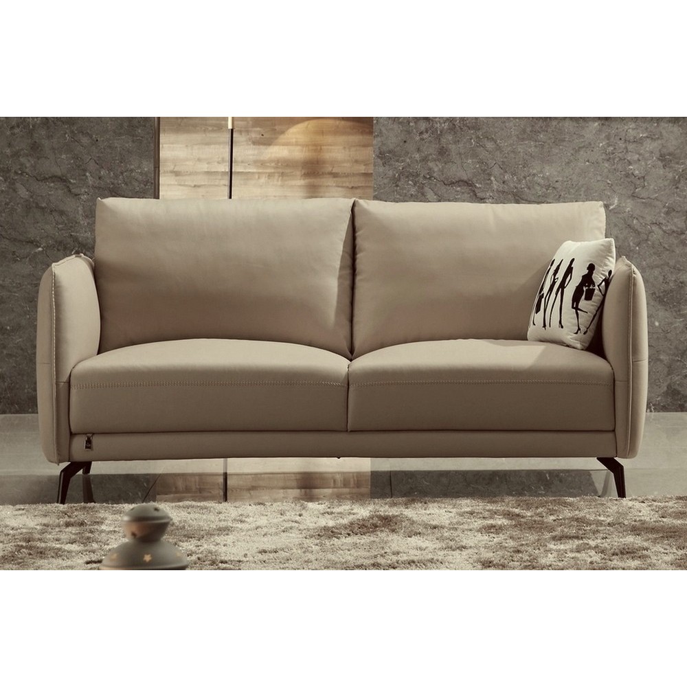 Canapé 2 places en cuir italien buffle ROMEO, beige Canapé 2 places en cuir italien buffle ROMEO, beige