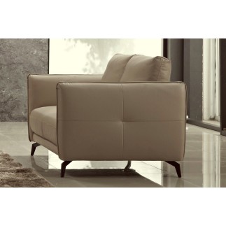 Canapé 2 places en cuir italien buffle ROMEO, beige