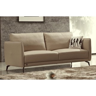 Canapé 3 places en cuir italien buffle ROMEO, beige
