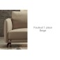 Fauteuil 1 place en cuir italien buffle ROMEO, beige Fauteuil 1 place en cuir italien buffle ROMEO, beige