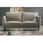 Canapé 2 places en cuir italien buffle ROMEO, gris clair Canapé 2 places en cuir italien buffle ROMEO, gris clair