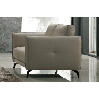 Canapé 3 places en cuir italien buffle ROMEO, gris clair