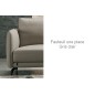 Fauteuil 1 place en cuir italien buffle ROMEO, gris clair Fauteuil 1 place en cuir italien buffle ROMEO, gris clair
