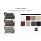 Canapé 2 places en cuir italien buffle LEANDRO, couleur personnalisée Canapé 2 places en cuir italien buffle LEANDRO, couleur personnalisée